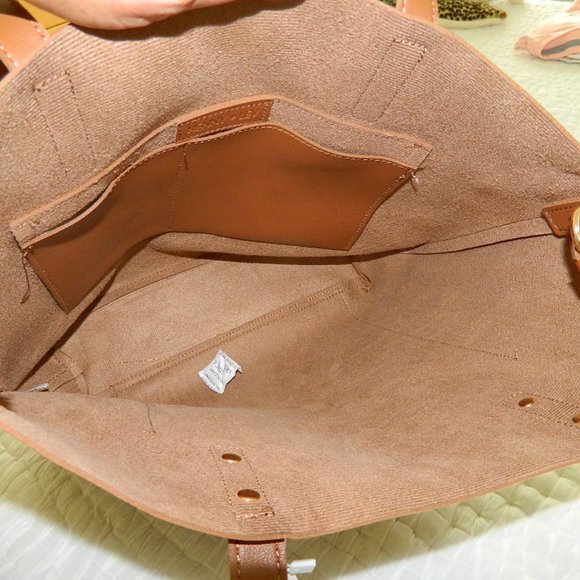 Henny + Lev Danielle VEGAN LEATHER 2-IN-1 Everyday Tote Bag w/Dust Cover NWT - Picture 9 of 16